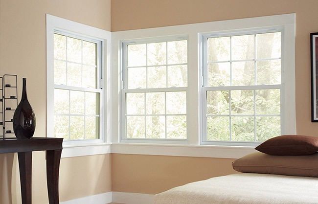 Living room with windows