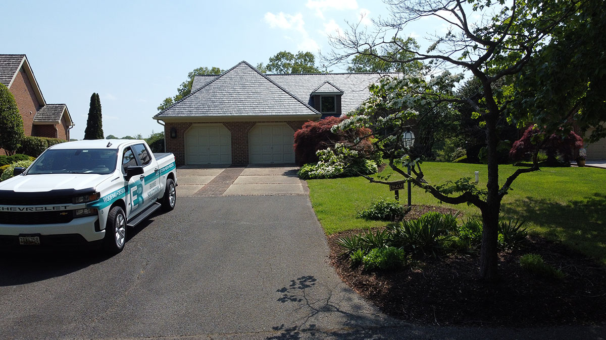 Images of a brown roof on a home